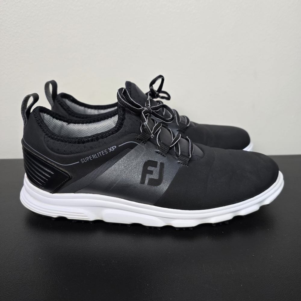 Footjoy Shoes‎ Mens 9 M Black Superlites XP Performance Golf Golfing FJ Logo